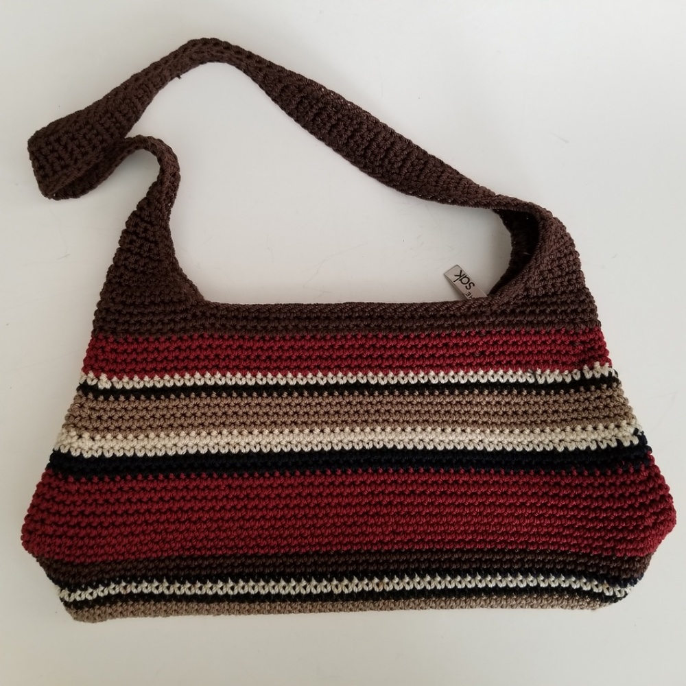 The Sak Crocheted Striped Shoulder Bag